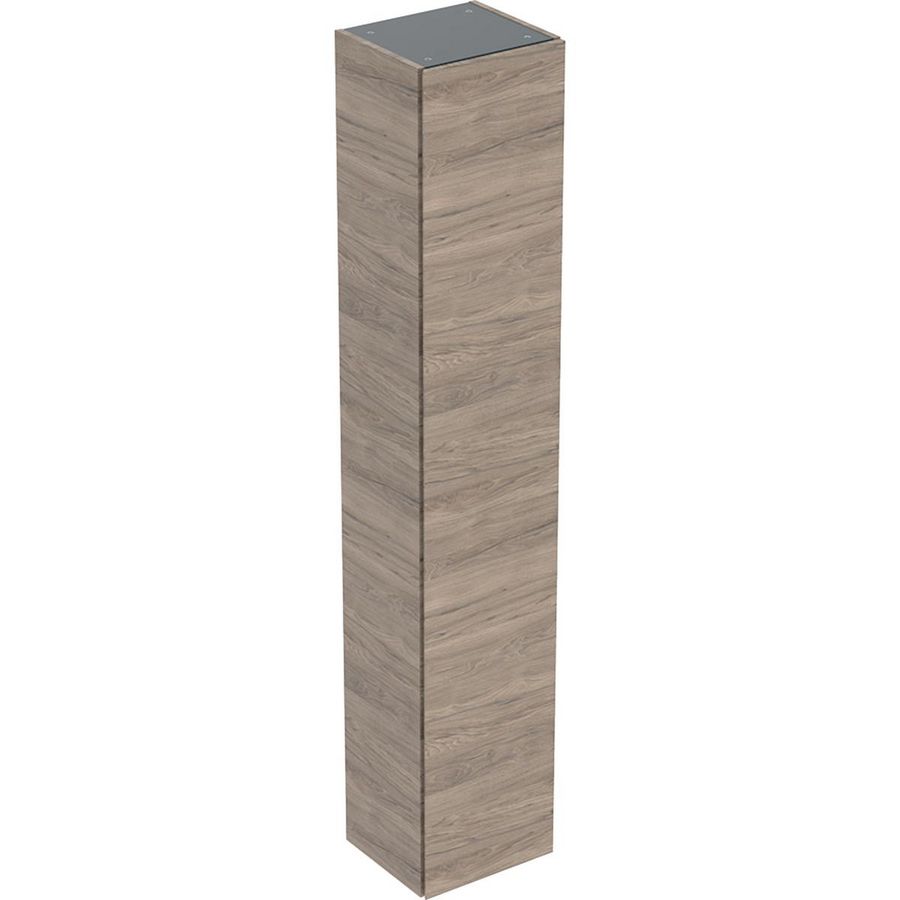 Hoge kast 1 deur: 33x180x29.8cm walnoot hickory / Melamine houtstructuur