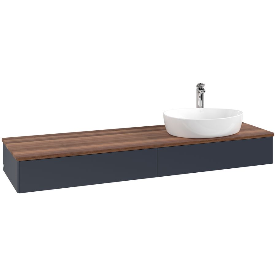 Wastafelonderkast Antao 1600x190x500mm Mid.Blue Matt Lacquer L16052HG