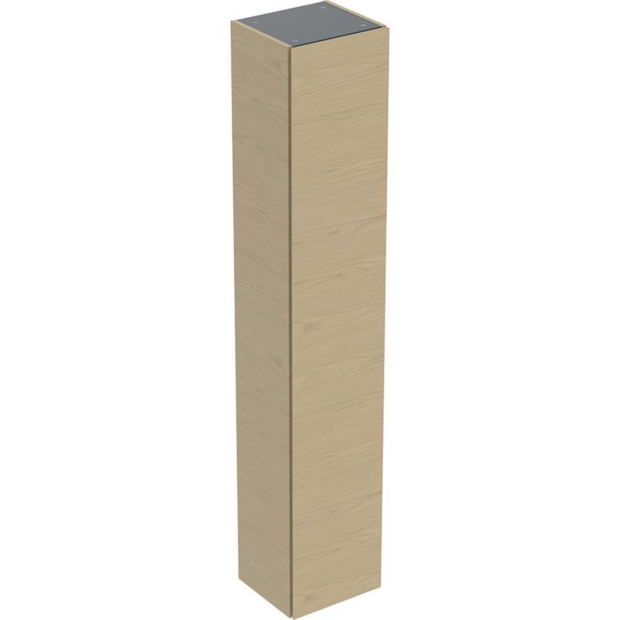 Hoge kast 1 deur: 33x180x29.8cm eik naturel / Melamine houtstructuur