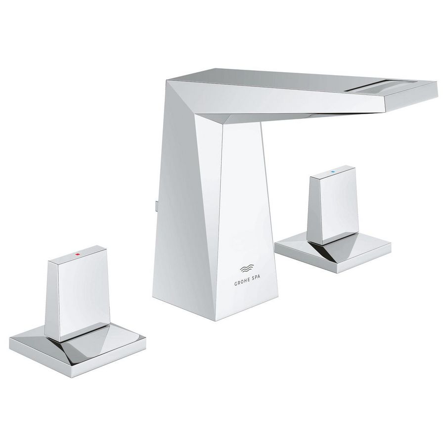 Allure brilliant 3-gats wastafelmengkraan Laag incl. waste chroom (Spa colors coll.)