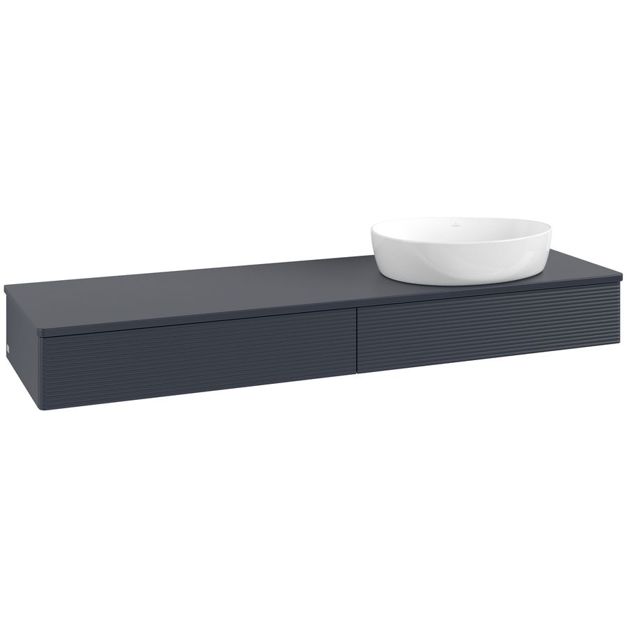 Wastafelonderkast Antao 1600x190x500mm Mid.Blue Matt Lacquer L16110HG