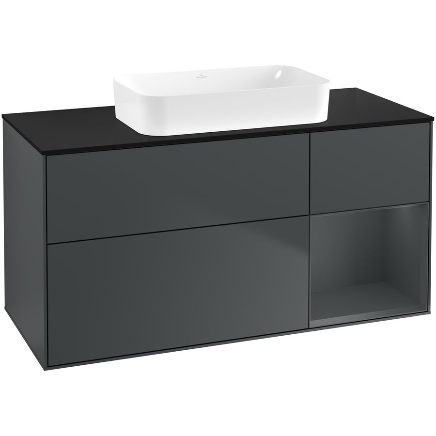 Wastafelonderkast Finion 1200x603x501mm Mid.Blue Matt Lacquer G712HGHG