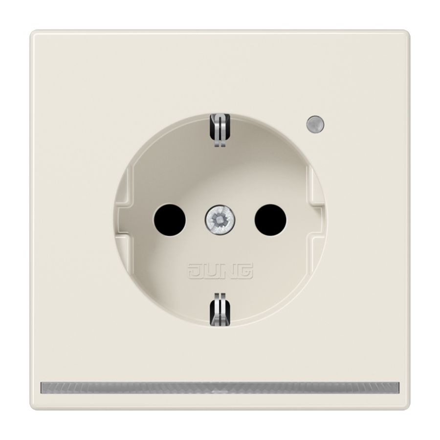 Wandcontactdoos wit met LED & lichtsensor LS990