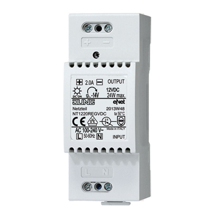 Voedingsmodule 12VDC DIN-rail