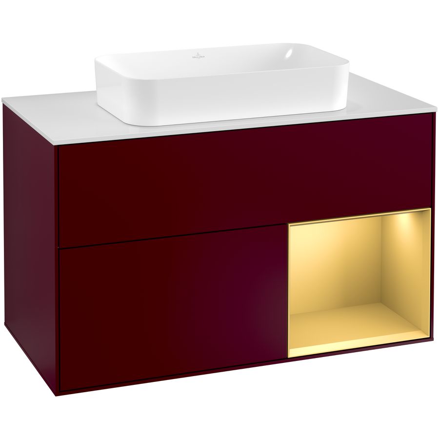 Wastafelonderkast Finion 1000x603x501mm Peony Matt Lacquer G251HFHB
