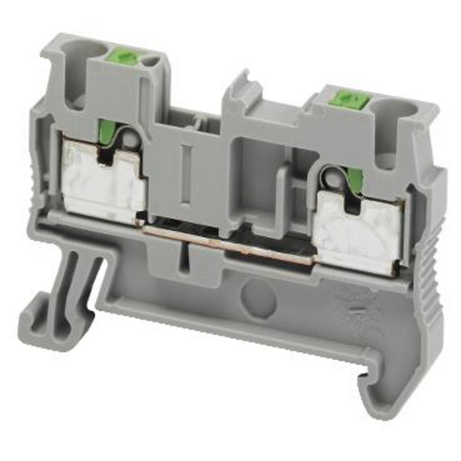 Doorvoerklem 2,5mm² 24A Enkel niveau Push-in Grijs VVE=50