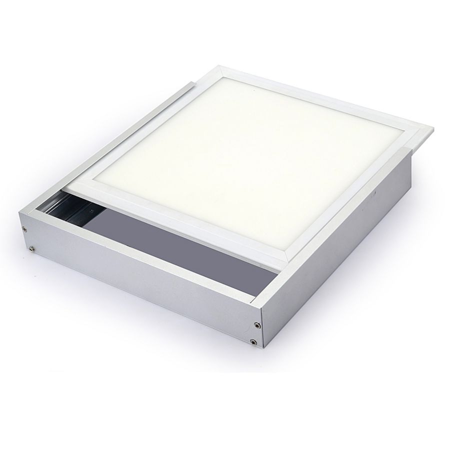 60x60 Opbouwframe kant en klaar+veersysteem v.LED paneel Wit