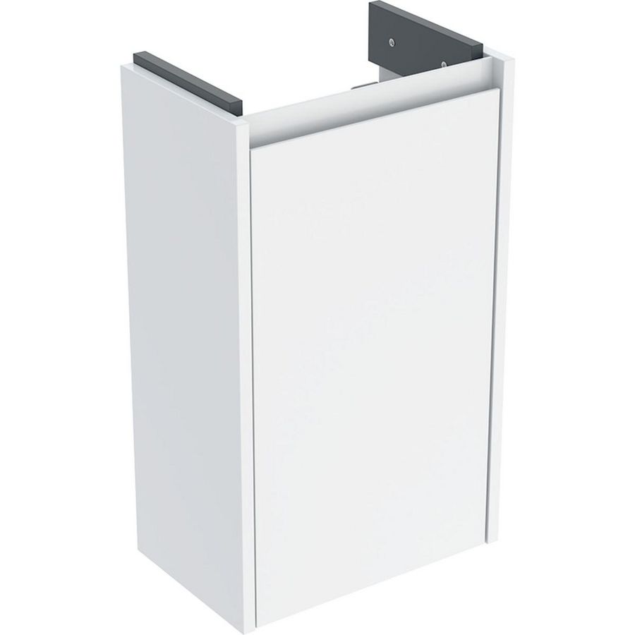 Onderkast voor fontein 1 deur kleine sprong: 35.8x60.6x22.5cm Breedte wastafel=40cm wit / gelakt zijdeglans