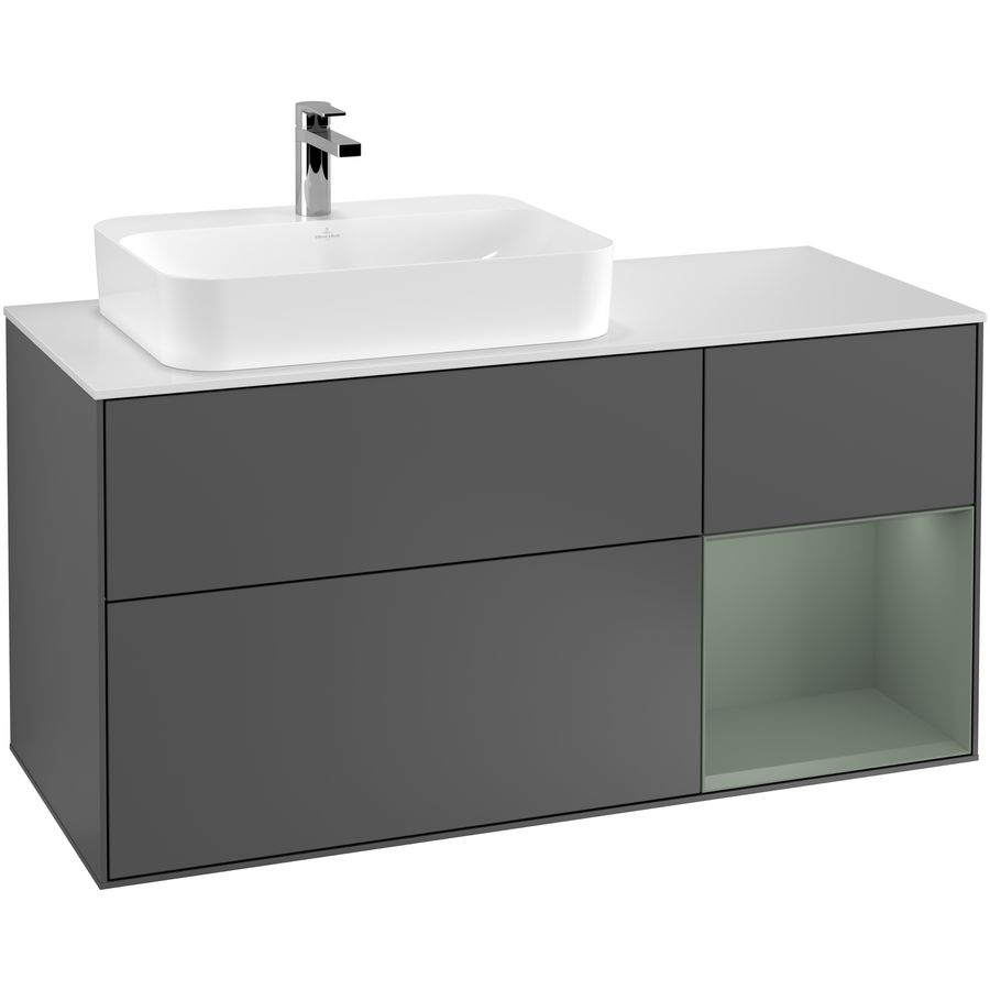 Wastafelonderkast Finion 1200x603x501mm Antr. Matt Lacquer G401GMGK