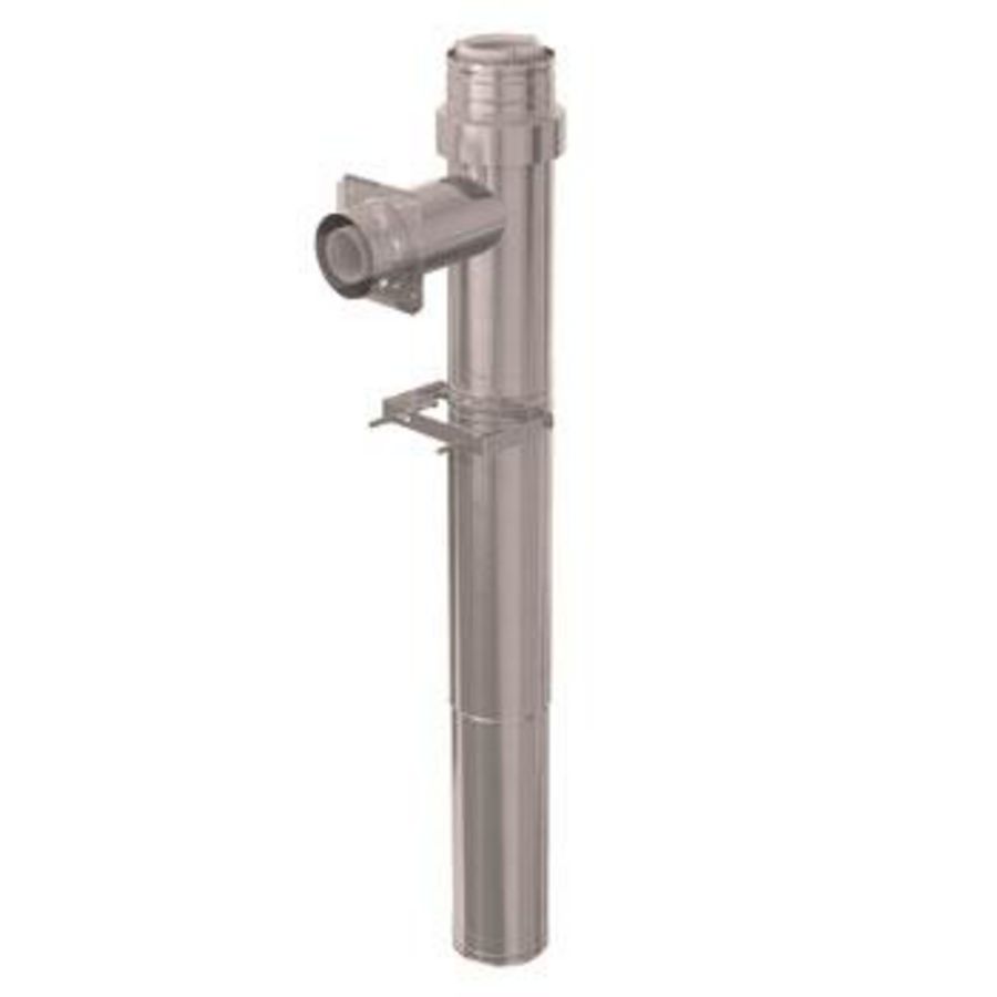 Rolux Buitenwandsysteem Etage-T Conc PP/RVS 110/160 - 80/125