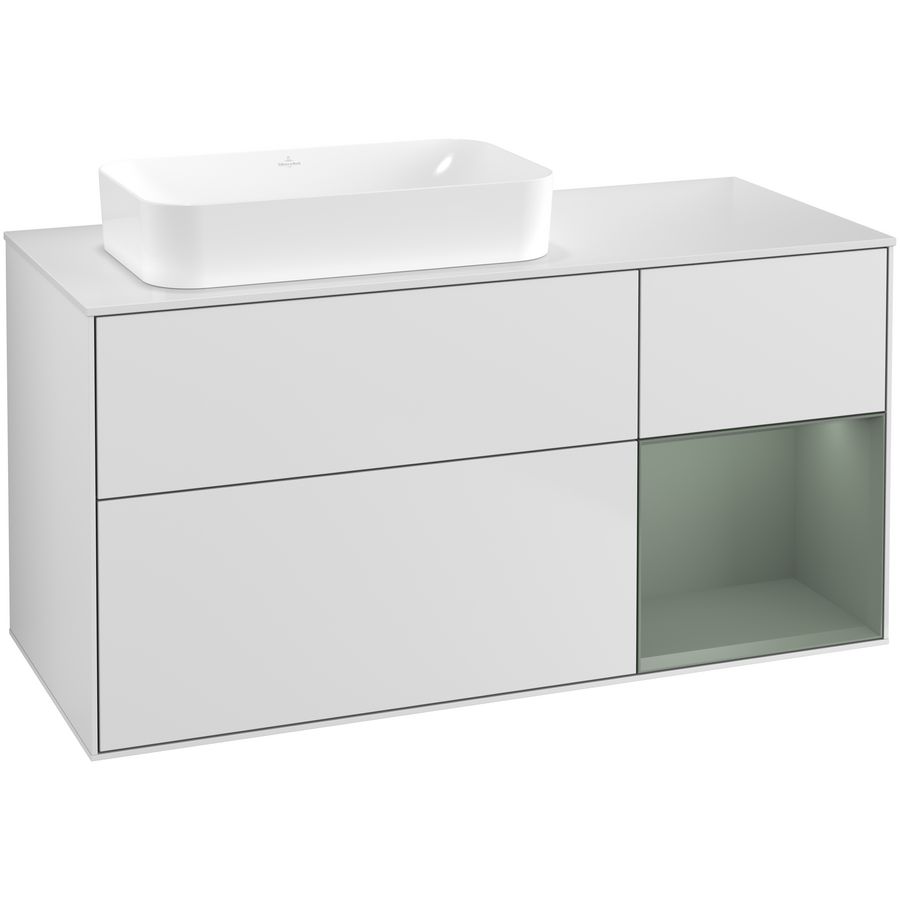 Wastafelonderkast Finion 1200x603x501mm White Matt Lacquer G691GMMT