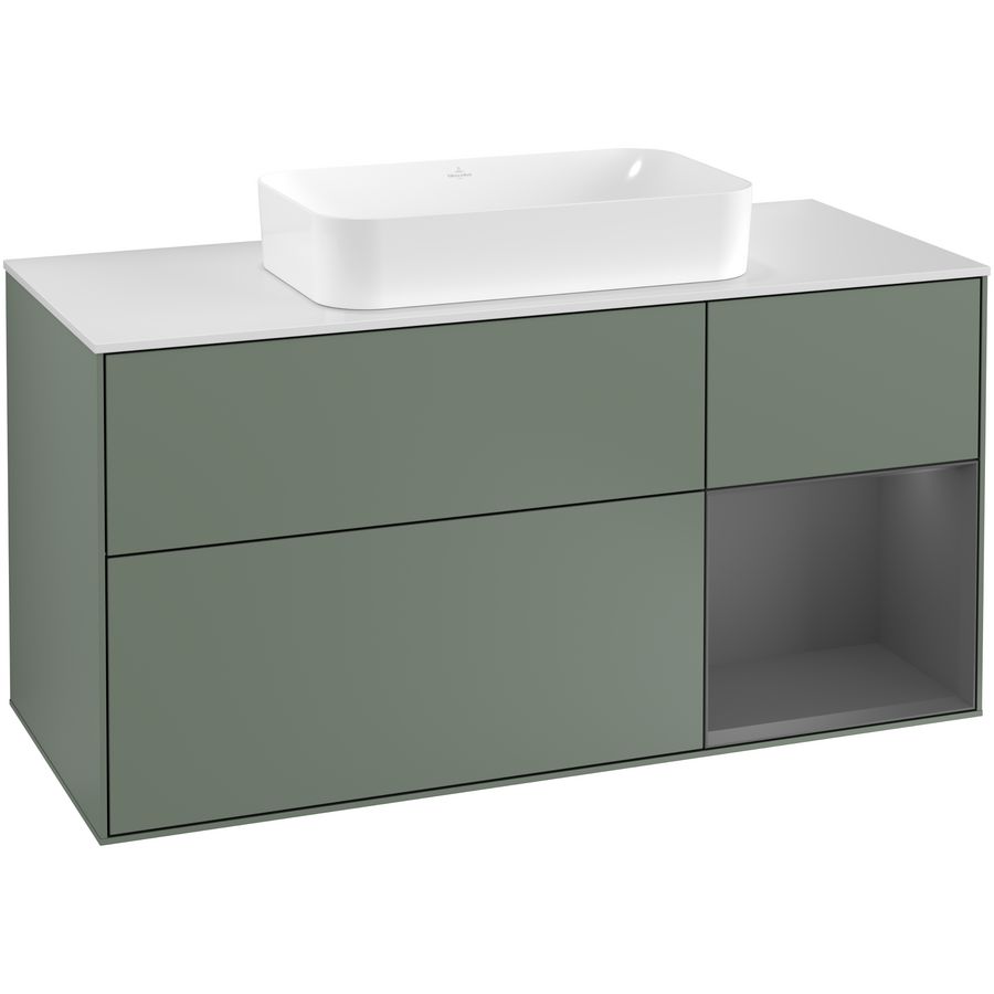 Wastafelonderkast Finion 1200x603x501mm Olive Matt Lacquer G301GKGM