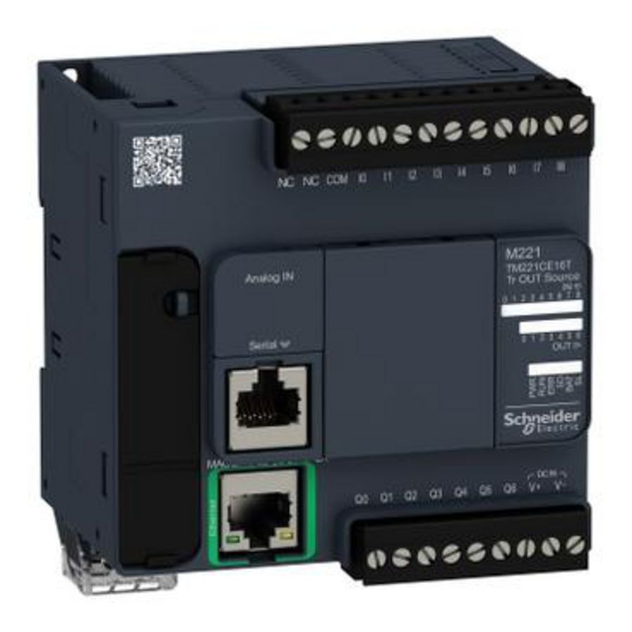 Transistor PNP Ethernet Modicon M221 PLC 16I/O