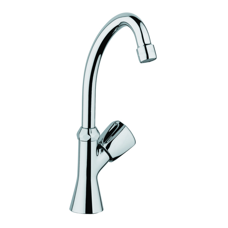 Toiletkraan standaard hoog chroom