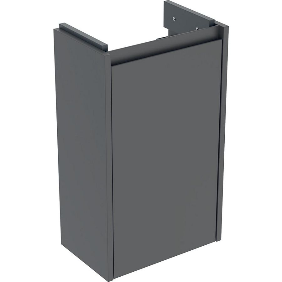 Onderkast voor fontein 1 deur kleine sprong: 35.8x60.6x22.5cm Breedte wastafel=40cm lava / gelakt zijdemat