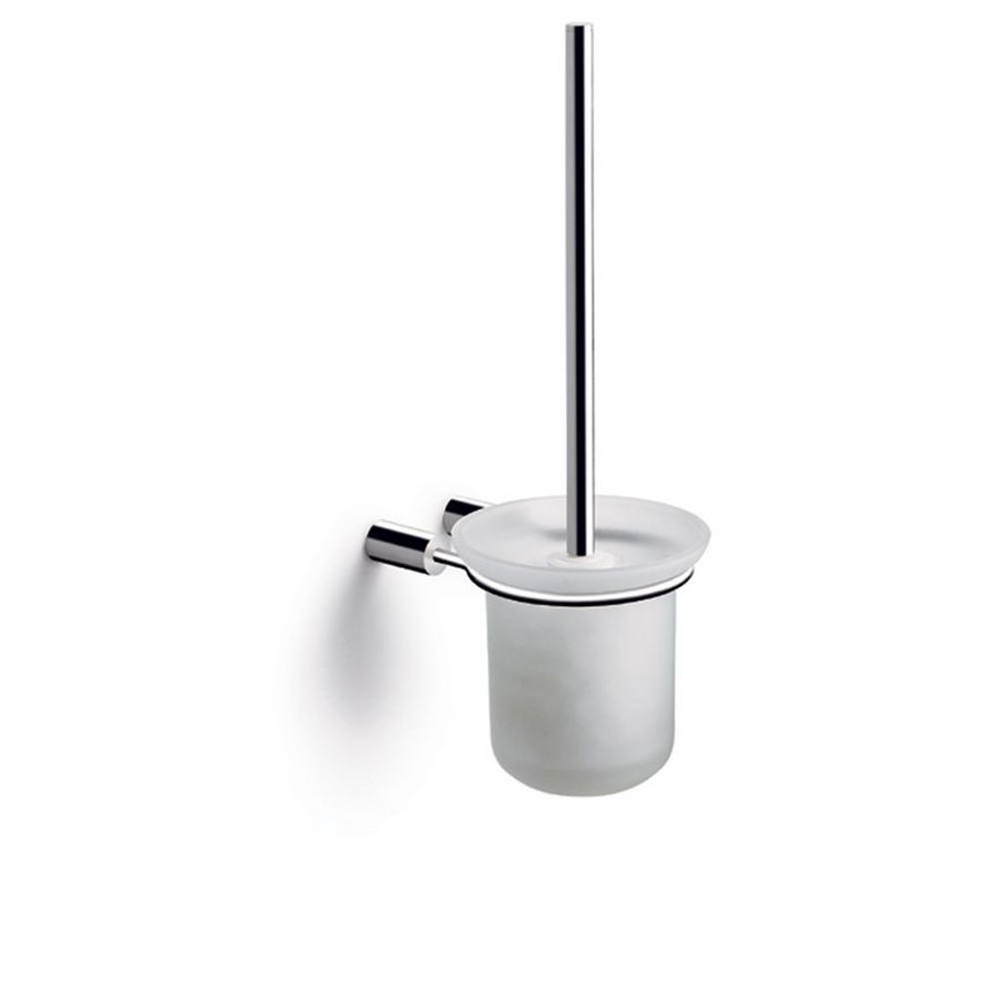 Toiletborstelgarnituur v wandmontage glans RVS 150x115x383mm