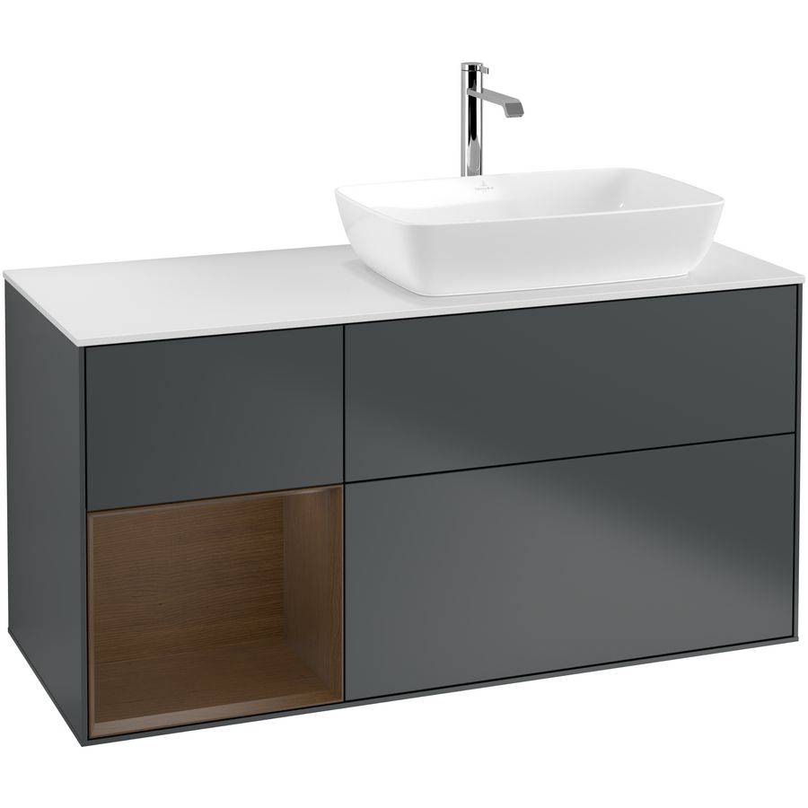 Wastafelonderkast Finion 1200x603x501mm Mid.Blue Matt Lacquer G801GNHG