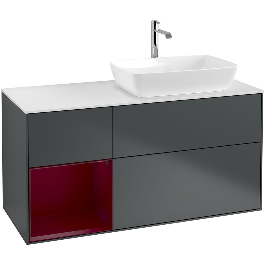 Wastafelonderkast Finion 1200x603x501mm Mid.Blue Matt Lacquer G801HBHG