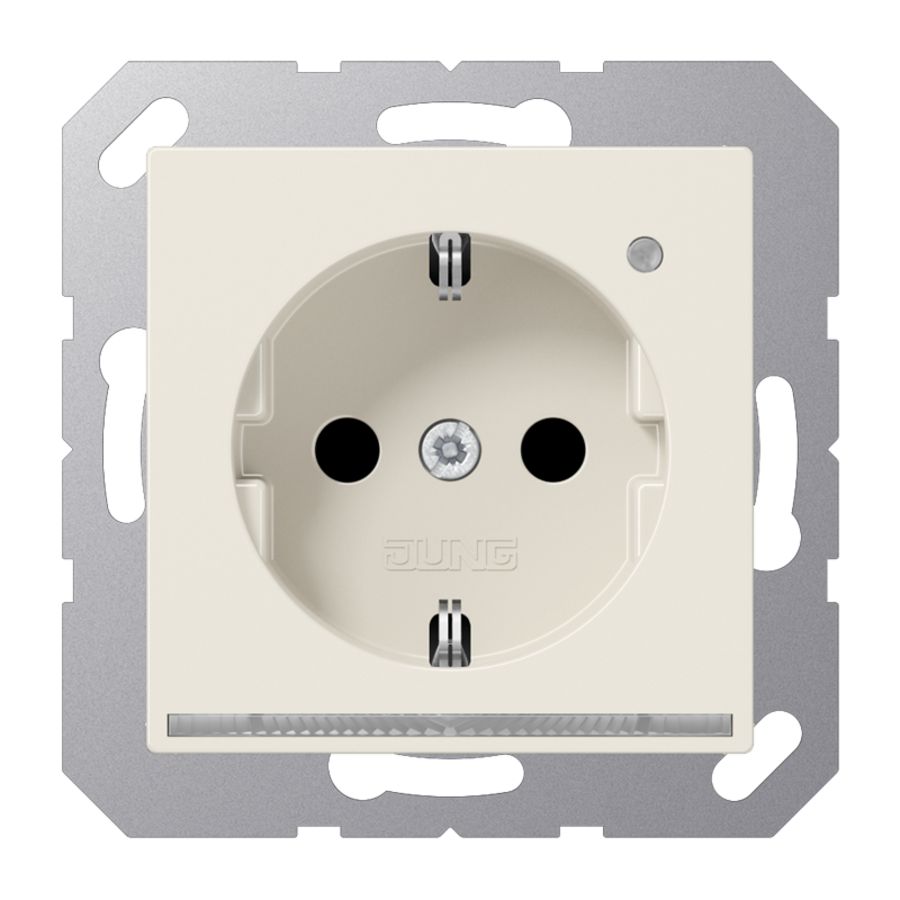 Wandcontactdoos wit met LED & lichtsensor A500