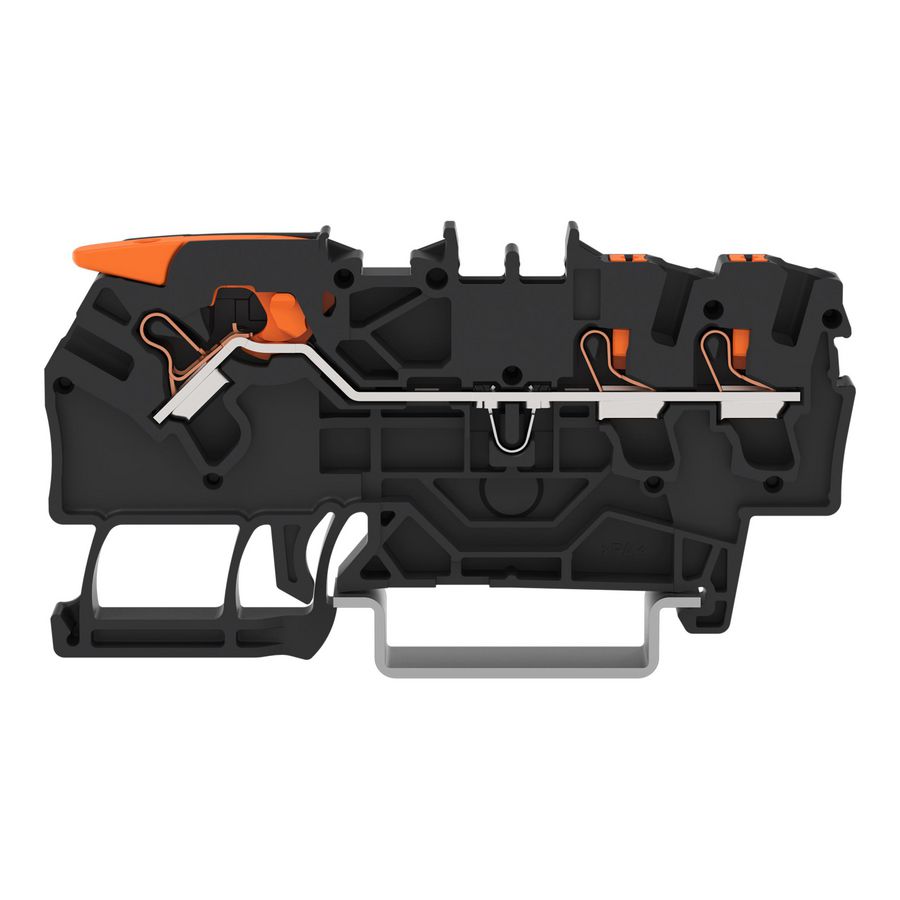 3-draads rijgklem met hendel en Druk 2,5 mm² li.grijs VVE=50