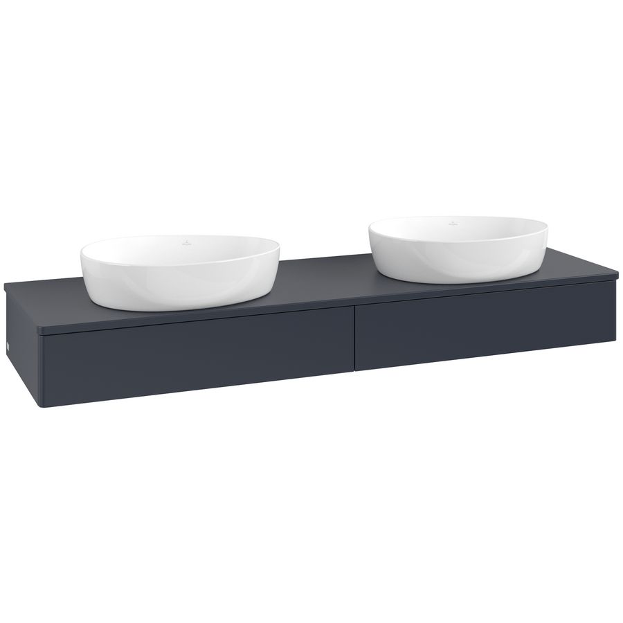 Wastafelonderkast Antao 1600x190x500mm Mid.Blue Matt Lacquer L17050HG