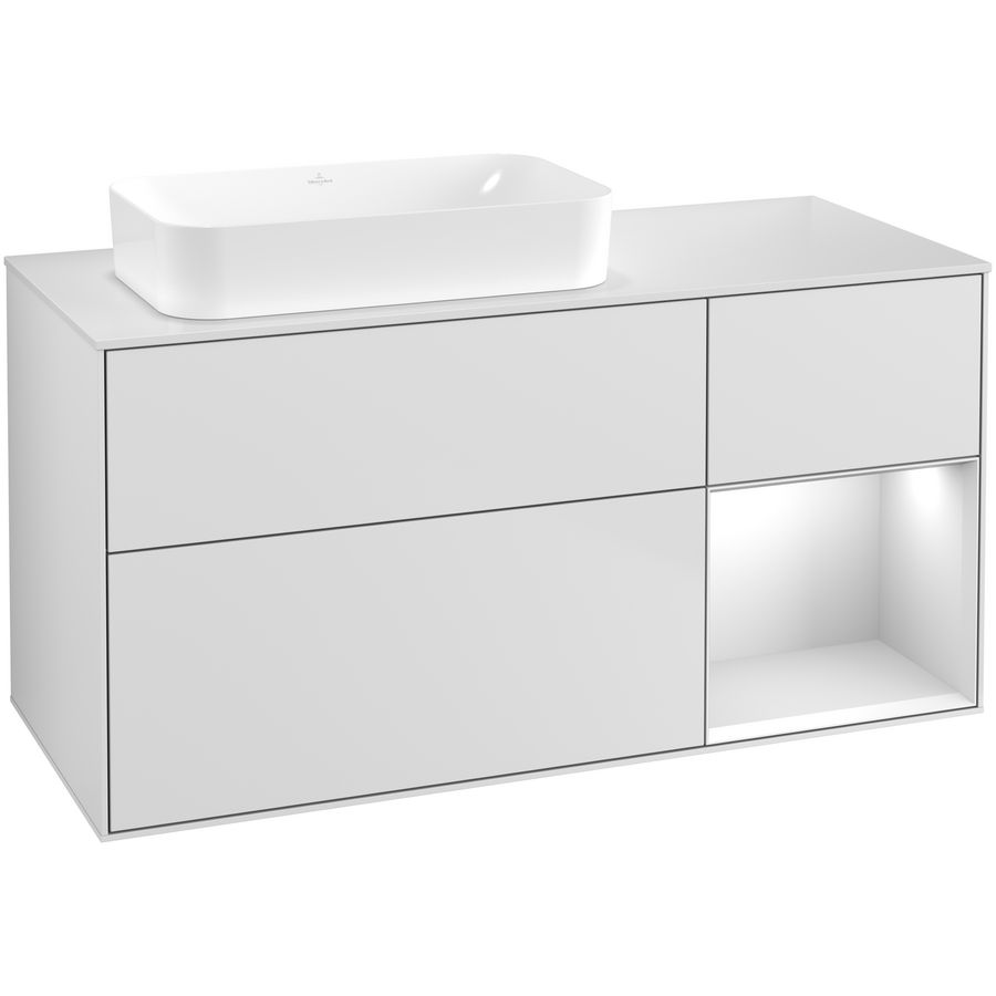 Wastafelonderkast Finion 1200x603x501mm White Matt Lacquer G691MTMT