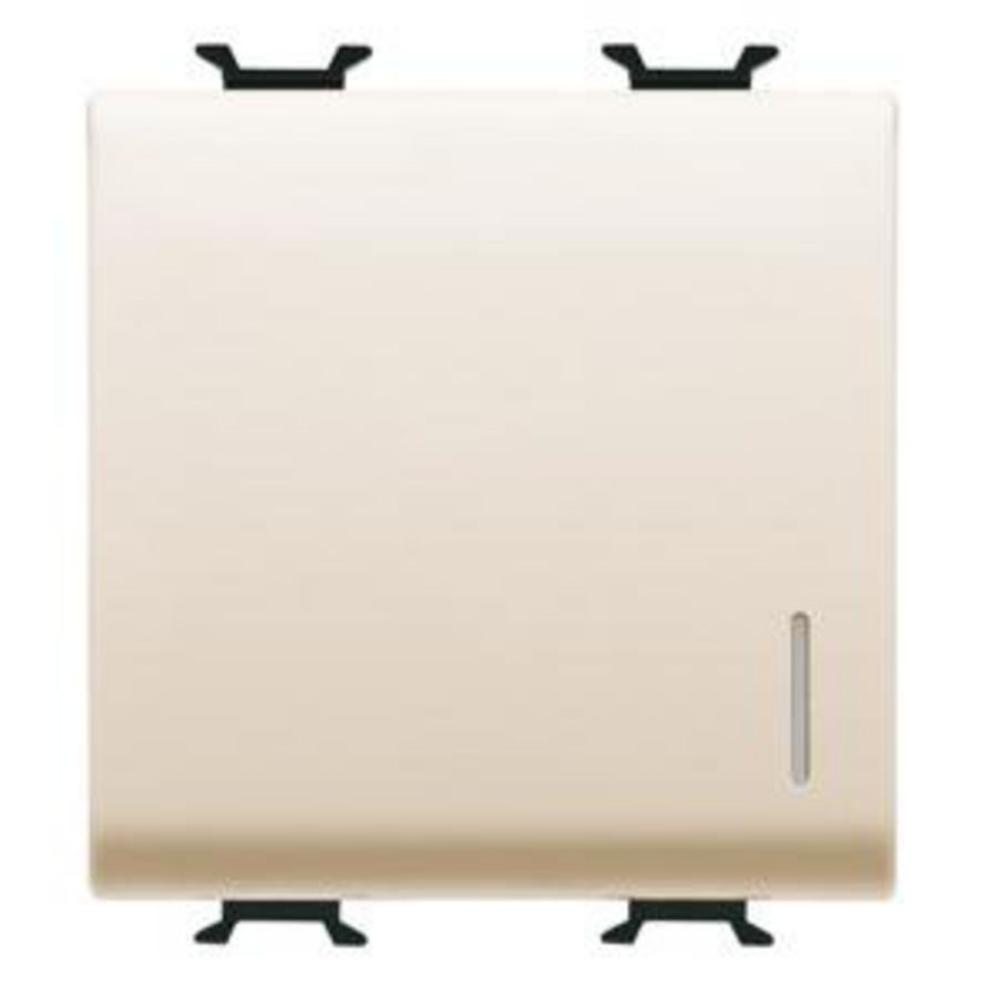 DRUKKNOP 1P 250 Vac-NO 16 A VERLICHTBAAR+AFSCHERMING VVE=6