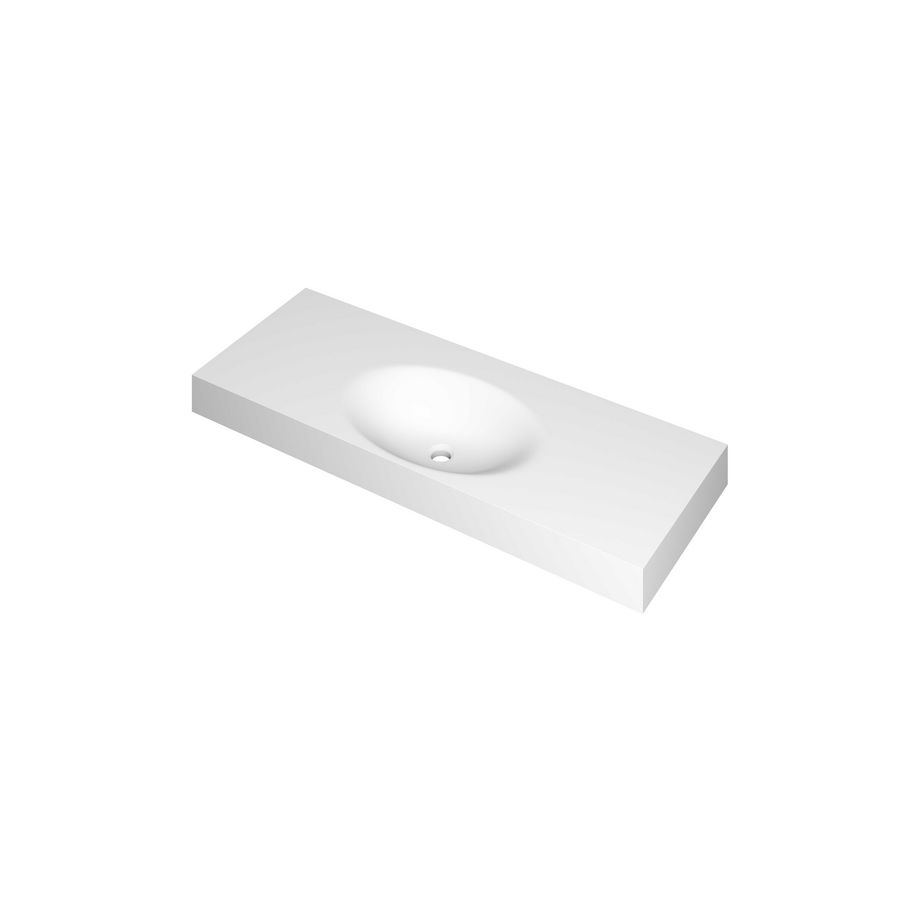 Wastafel polystone midden zonder kraangat 3407445
