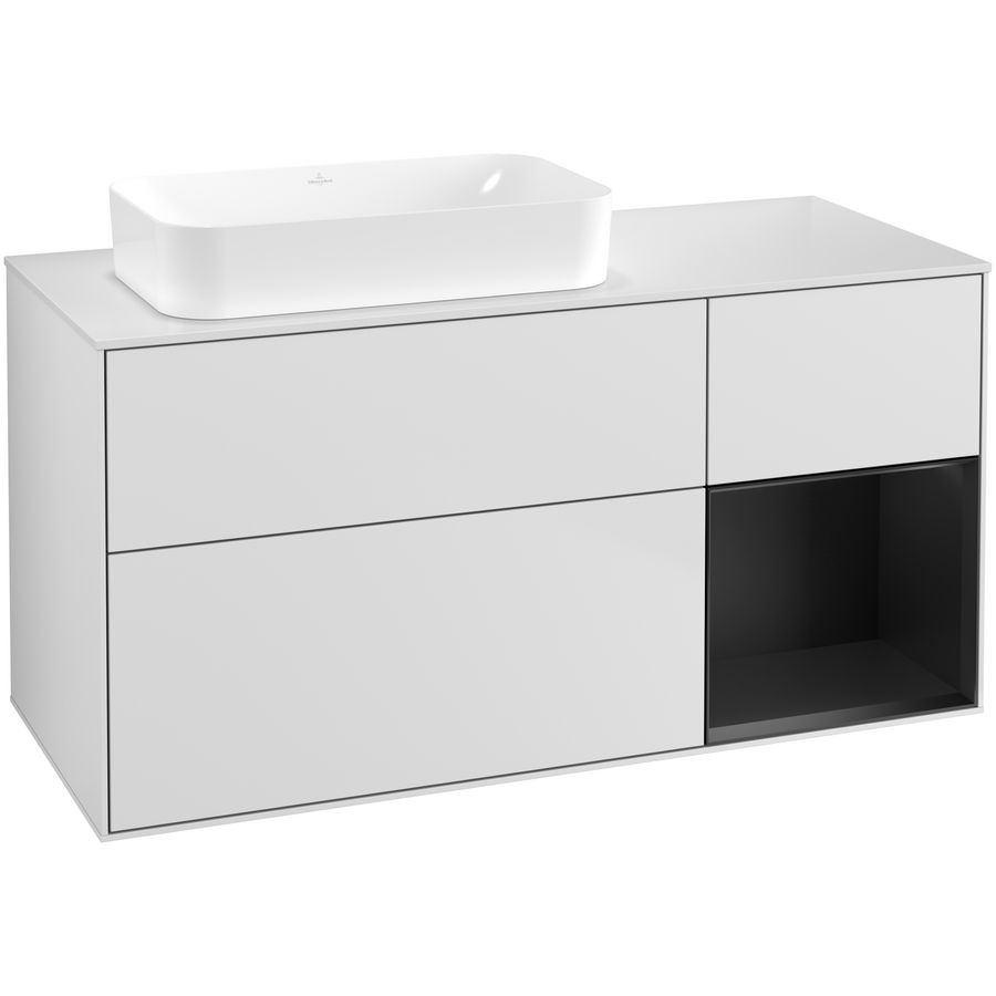 Wastafelonderkast Finion 1200x603x501mm White Matt Lacquer G691PDMT