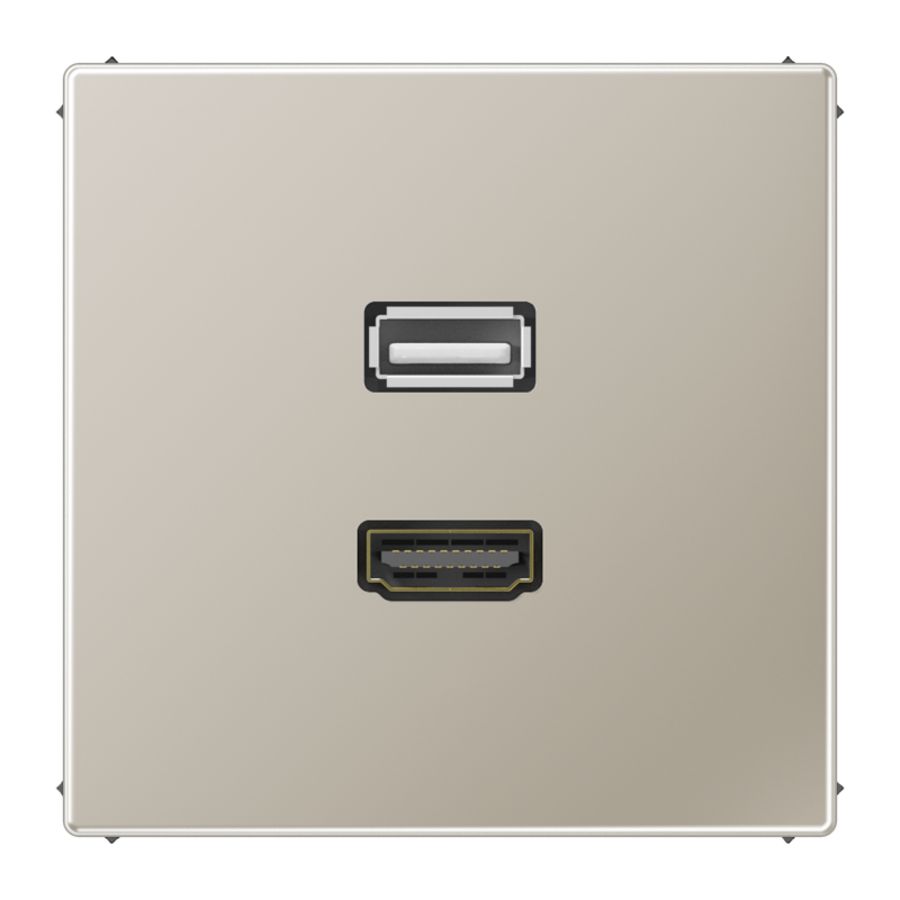 Afdekking edelstaal voor HDMI/USB LS