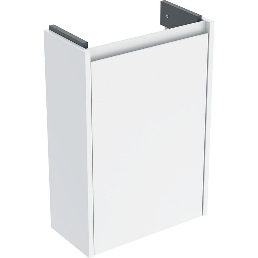 Onderkast voor fontein 1 deur kleine sprong: 41.2x60.6x20.1cm Breedte wastafel=45cm wit / gelakt zijdeglans
