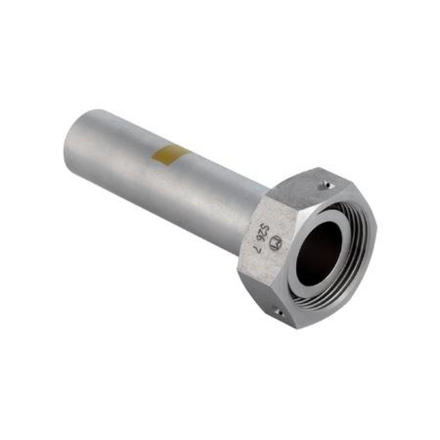 Insteekstuk vlak MAPRESS RVS GAS verlengde spie-einde 28x wartel 1.3/8"