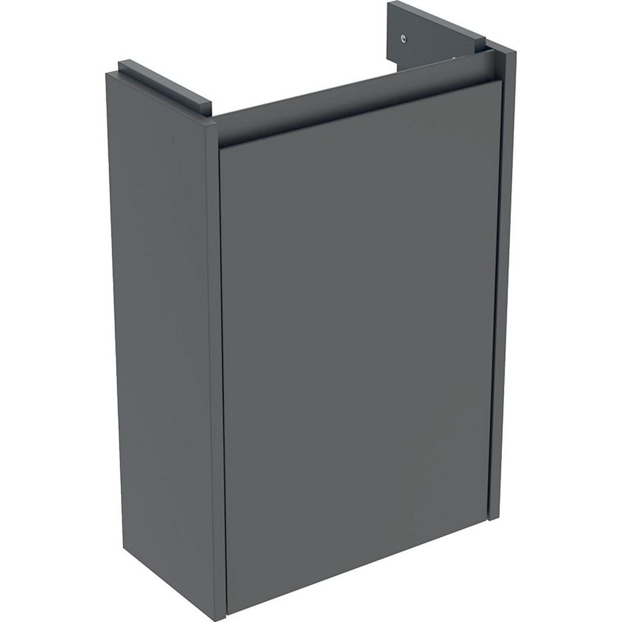 Onderkast voor fontein 1 deur kleine sprong: 41.2x60.6x20.1cm Breedte wastafel=45cm lava / gelakt zijdemat