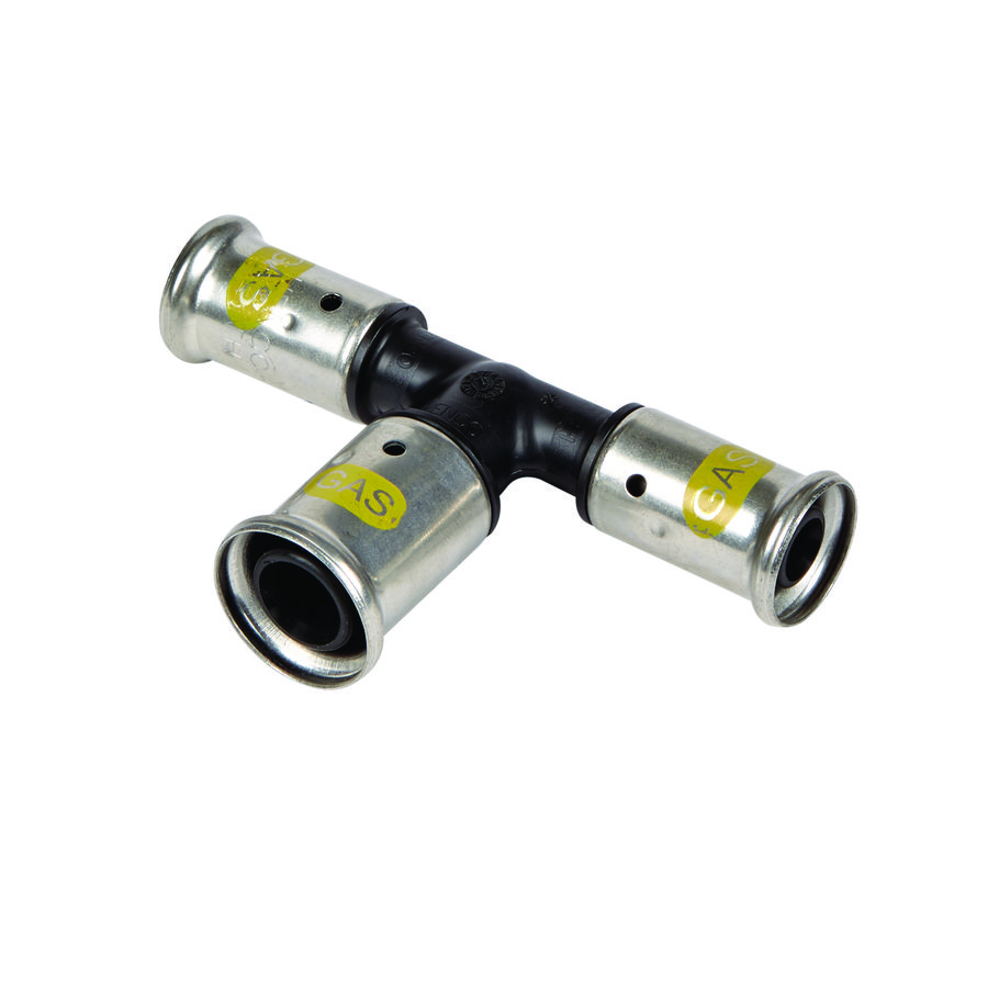 T-koppeling verlopend persaansluiting GAS 12PKG 16x20x16mm kunststof