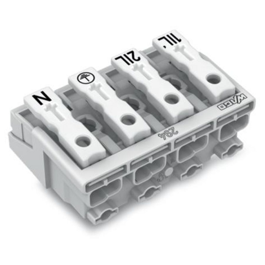 Kroonklem Drukknop extern z. PE-contact wit 294-4024 VVE=500
