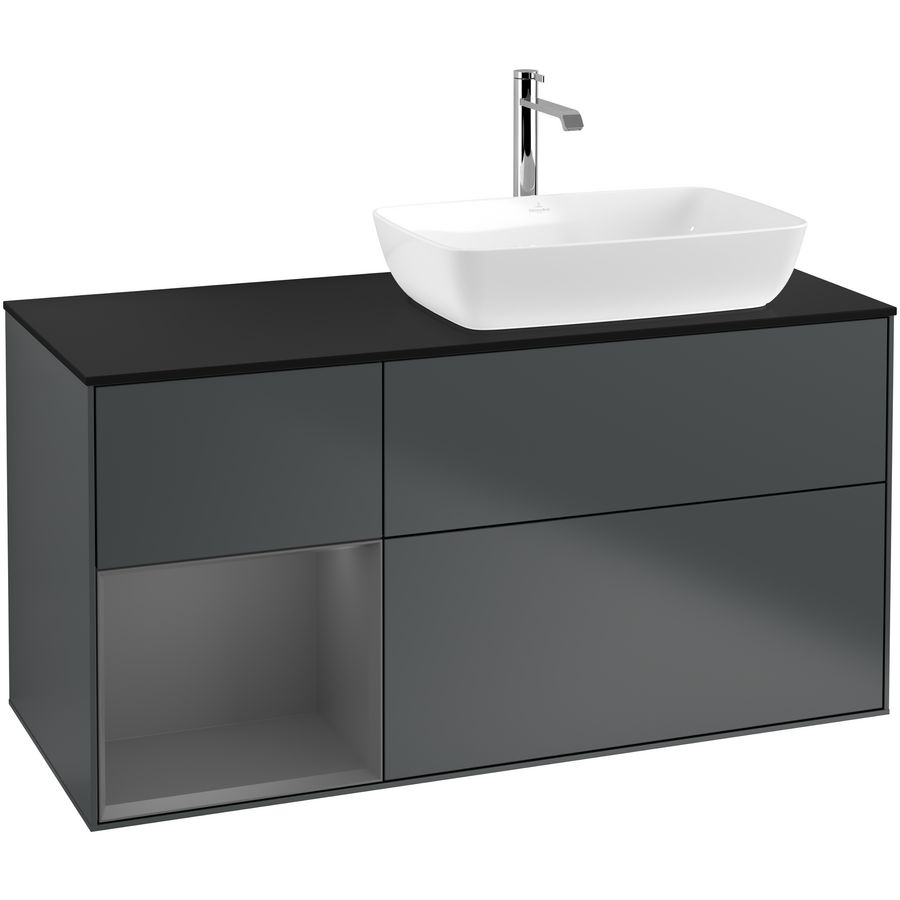 Wastafelonderkast Finion 1200x603x501mm Mid.Blue Matt Lacquer G802GKHG