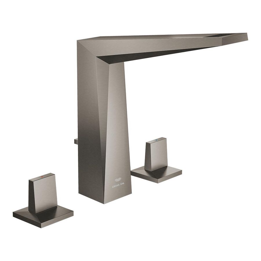 Allure brilliant 3-gats wastafelmengkraan hoog hard graphite geborsteld (mat donker grijs) (Spa colors coll.)