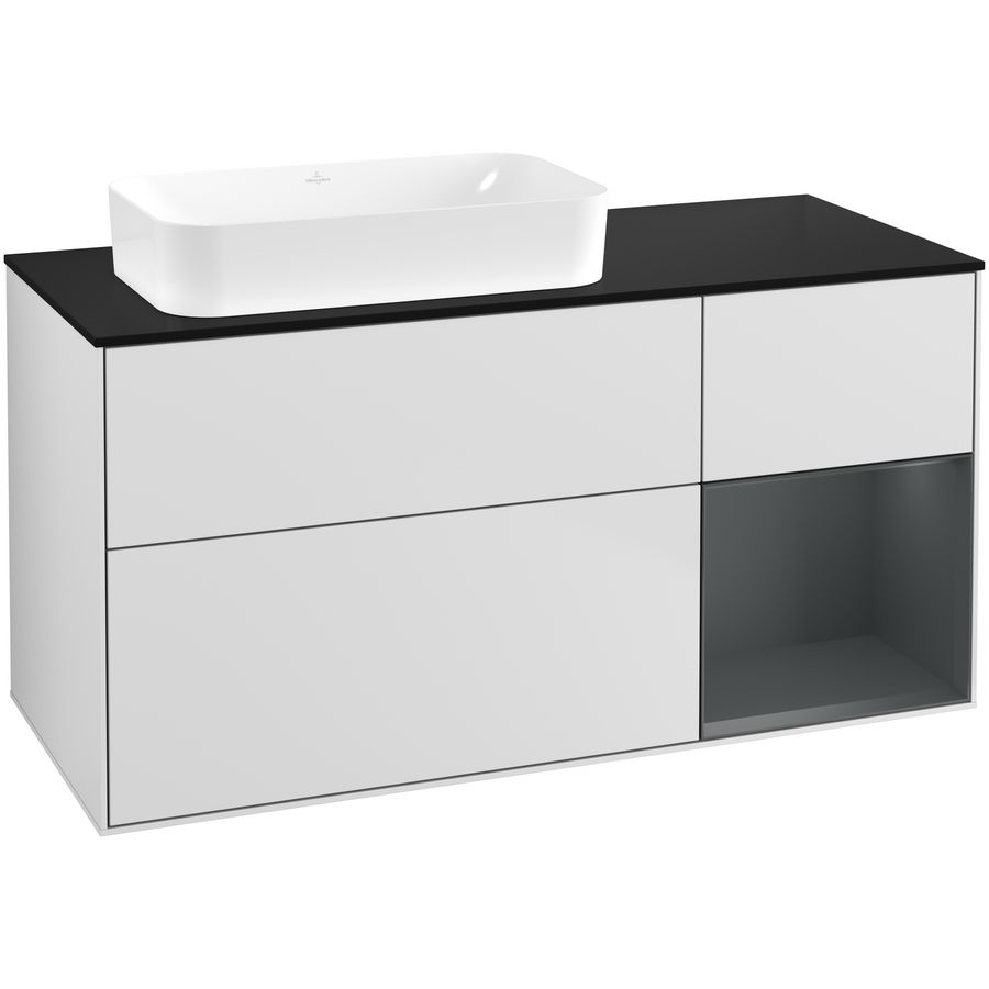 Wastafelonderkast Finion 1200x603x501mm White Matt Lacquer G692HGMT