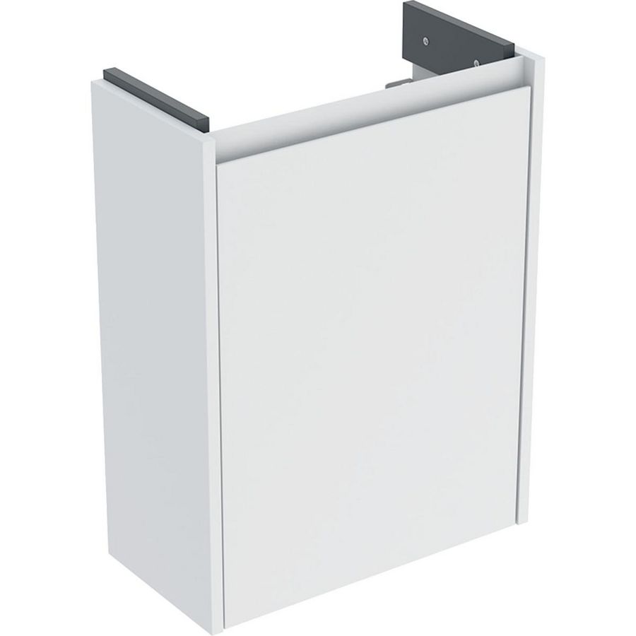 Onderkast voor fontein 1 deur kleine sprong: 45.7x60.6x22.7cm Breedte wastafel=50cm wit / gelakt zijdemat