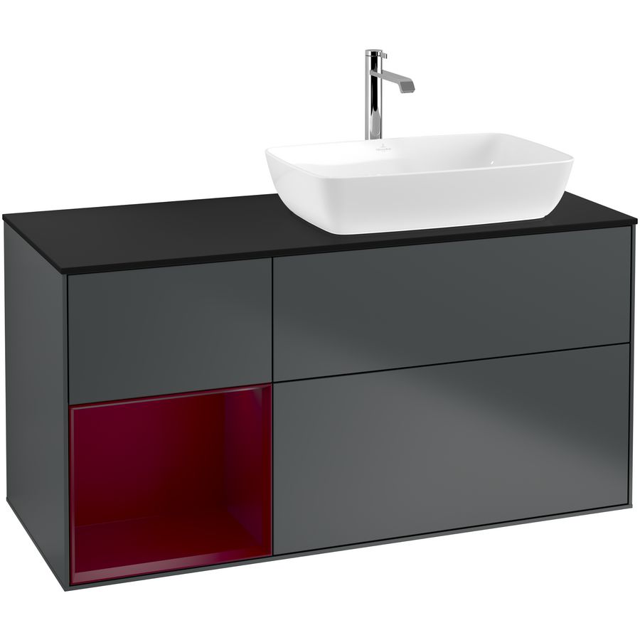Wastafelonderkast Finion 1200x603x501mm Mid.Blue Matt Lacquer G802HBHG