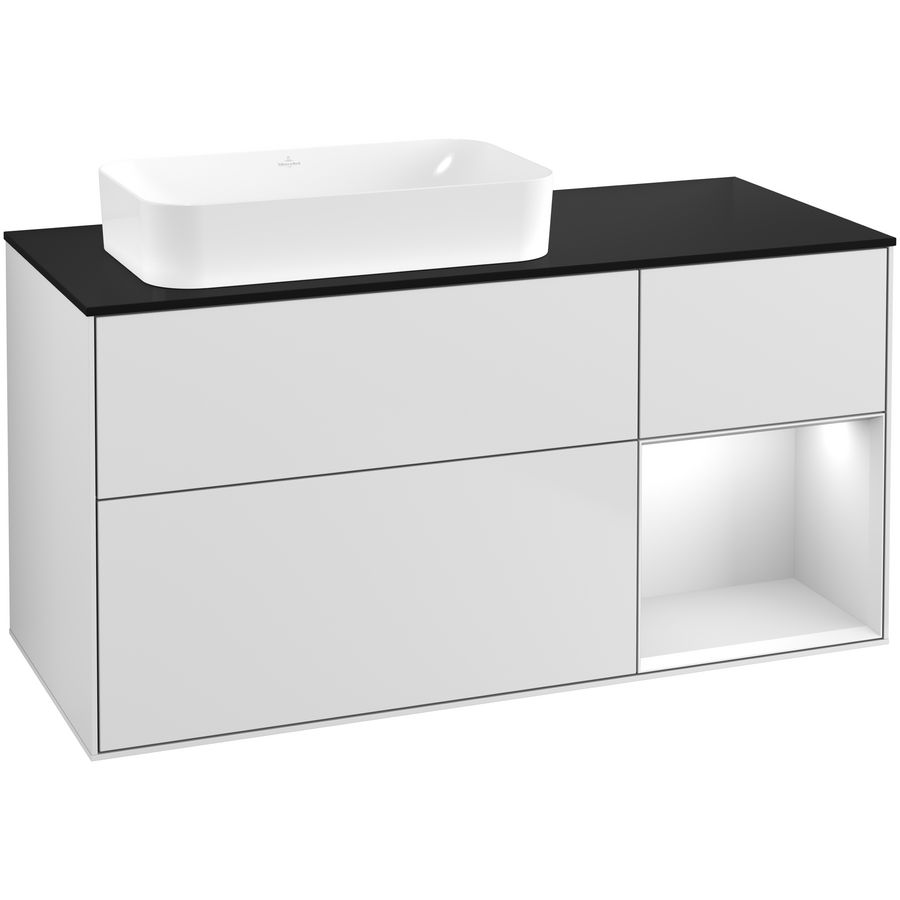Wastafelonderkast Finion 1200x603x501mm White Matt Lacquer G692MTMT