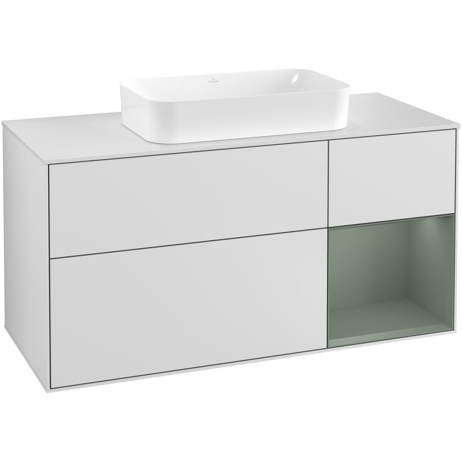 Wastafelonderkast Finion 1200x603x501mm White Matt Lacquer G301GMMT
