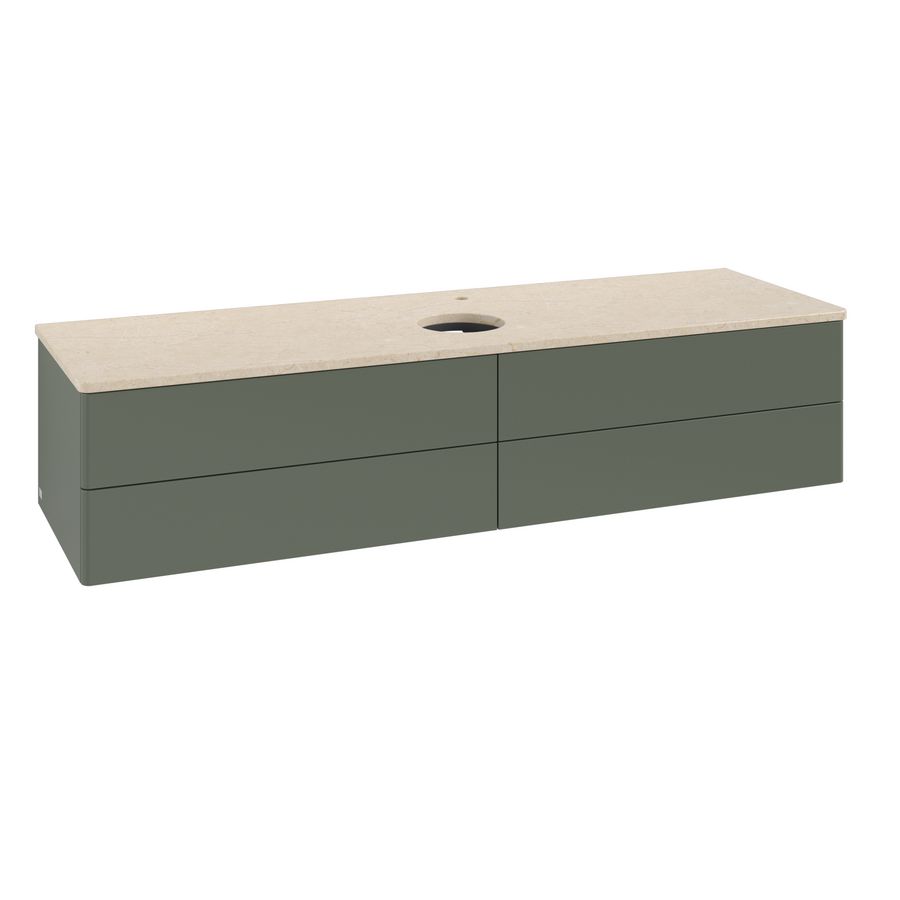 Wastafelonderkast Antao 1600x360x500mm L.Green Matt Lacquer L25053HL