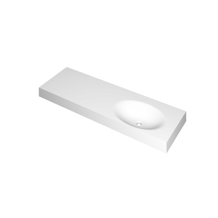 Wastafel polystone rechts zonder kraangat 3407468