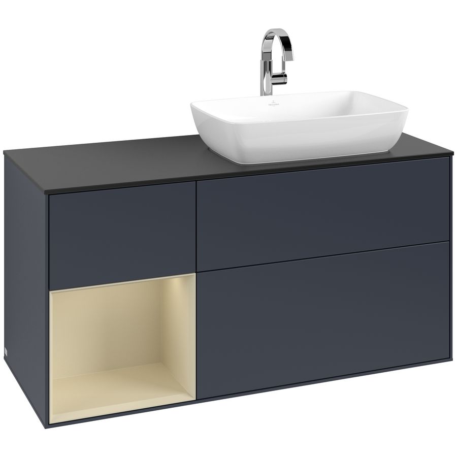 Wastafelonderkast Finion 1200x603x501mm Mid.Blue Matt Lacquer G802HJHG
