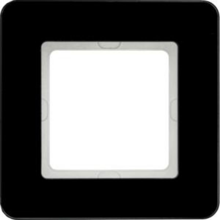 Afdekraam 1-v berker Q.7 Glas zwart