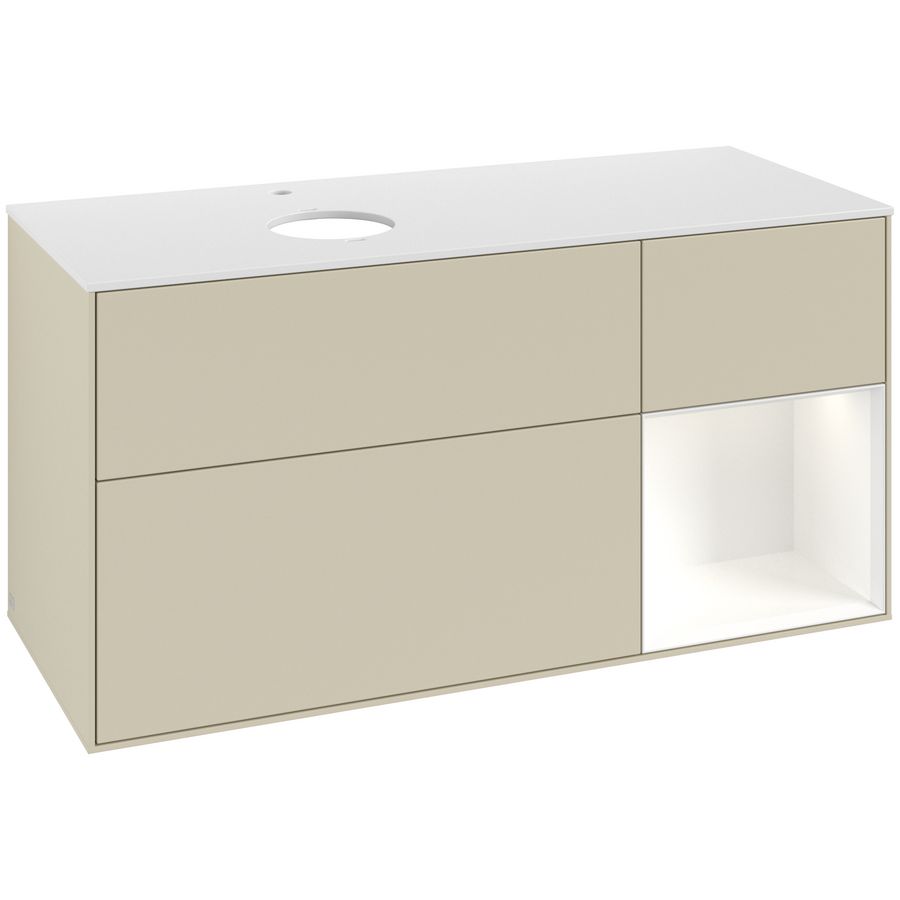 Wastafelonderkast Finion 1200x603x501mm S.Grey Matt Lacquer G811MTHJ