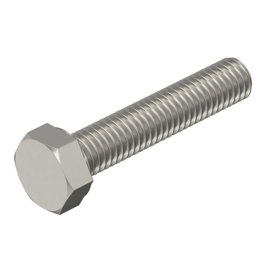 Hexagonal screw M8x40mm Roestvast staal blank, nabehandeld