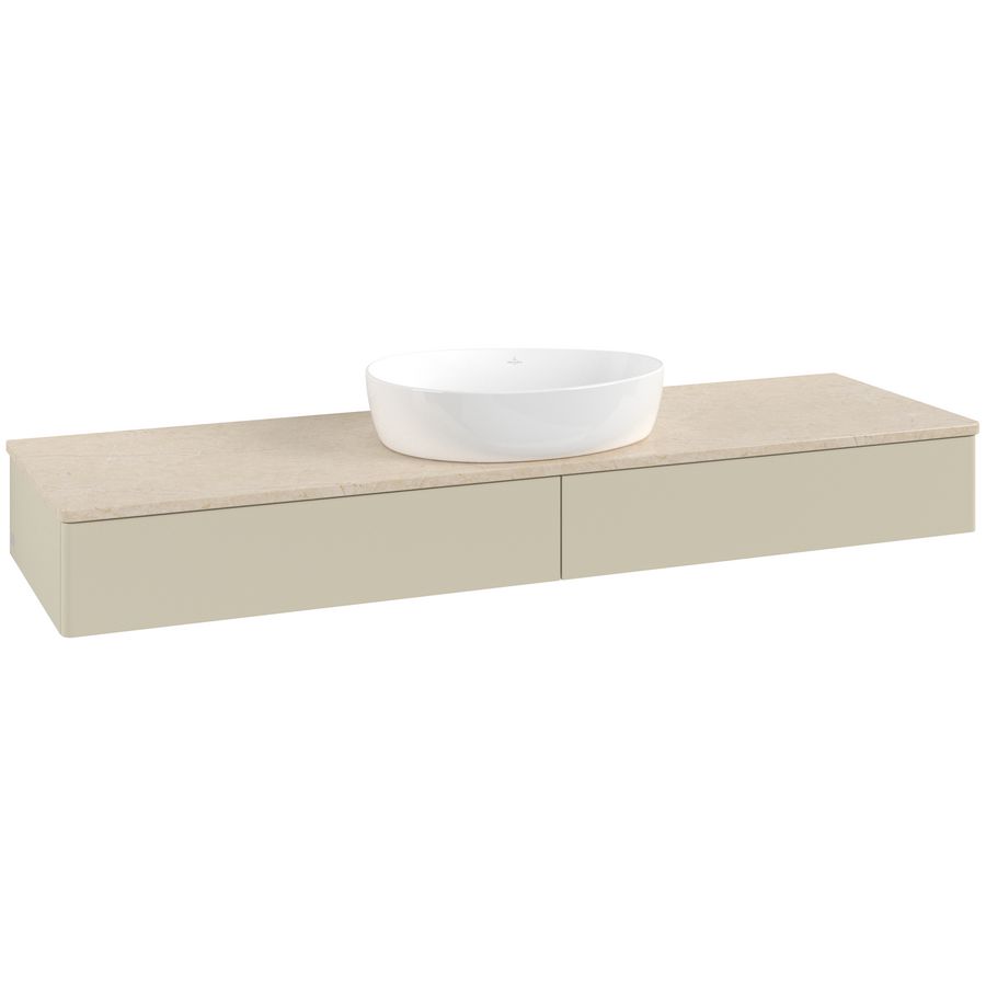 Wastafelonderkast Antao 1600x190x500mm S.Grey Matt Lacquer K14013HJ