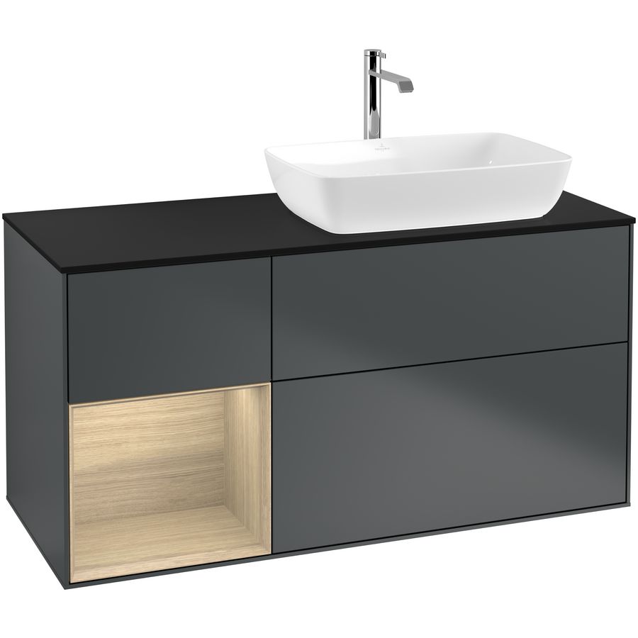 Wastafelonderkast Finion 1200x603x501mm Mid.Blue Matt Lacquer G802PCHG